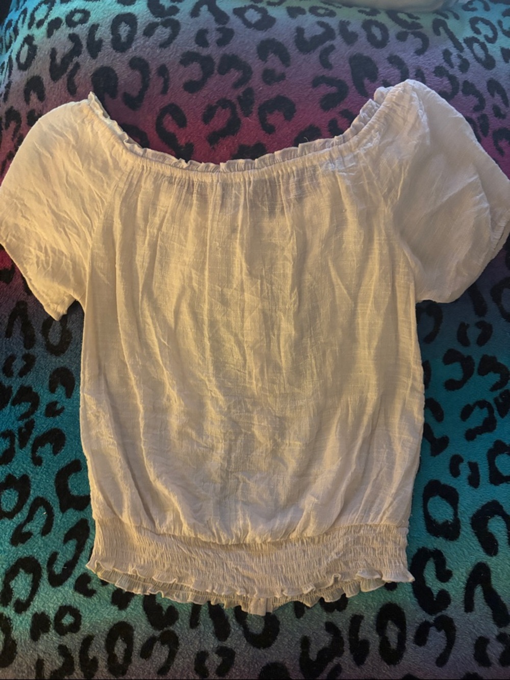 Poetry Cream Ruffle-Neck Button Front Blouse - Picture 7 of 7
